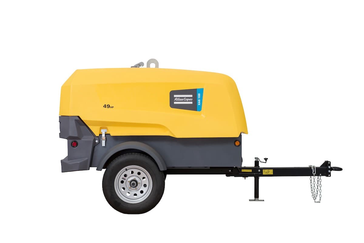 atlas copco xas 188 portable diesel air compressor, mobile air compressors