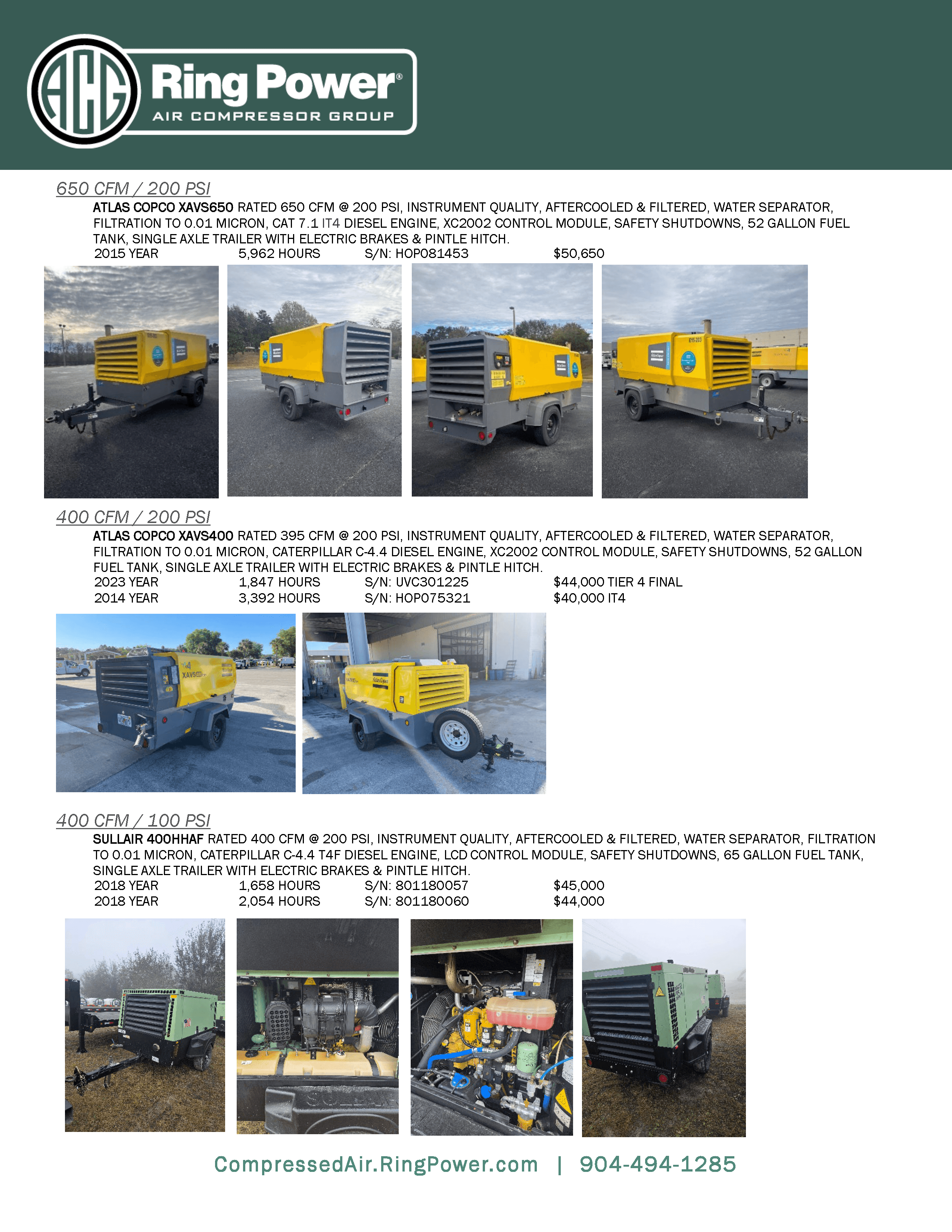 used industrial air compressors florida